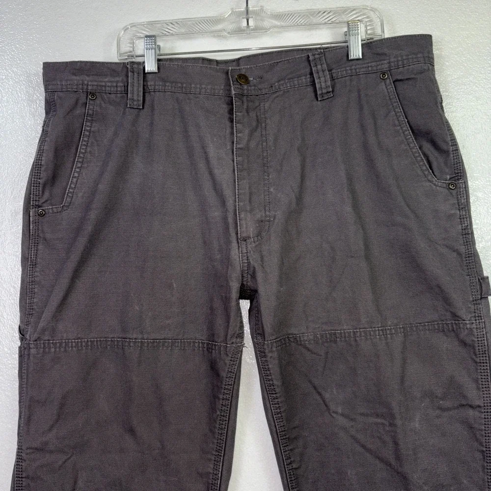 Key‎ Mens Carpenter Jeans 40X30 Double Knee Gray Work Pants Ripstop Outdoor